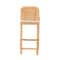 Baxton Studio Zariah Modern Bohemian Natural Brown Rattan and Mahogany Wood Bar Stool 233-13172-ZORO - alternate 4